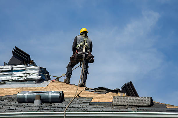 Professional Gutter Installation technician working in Hacienda Heights, CA